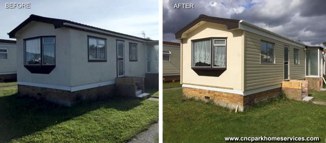 Park Homes Before and After Repairs