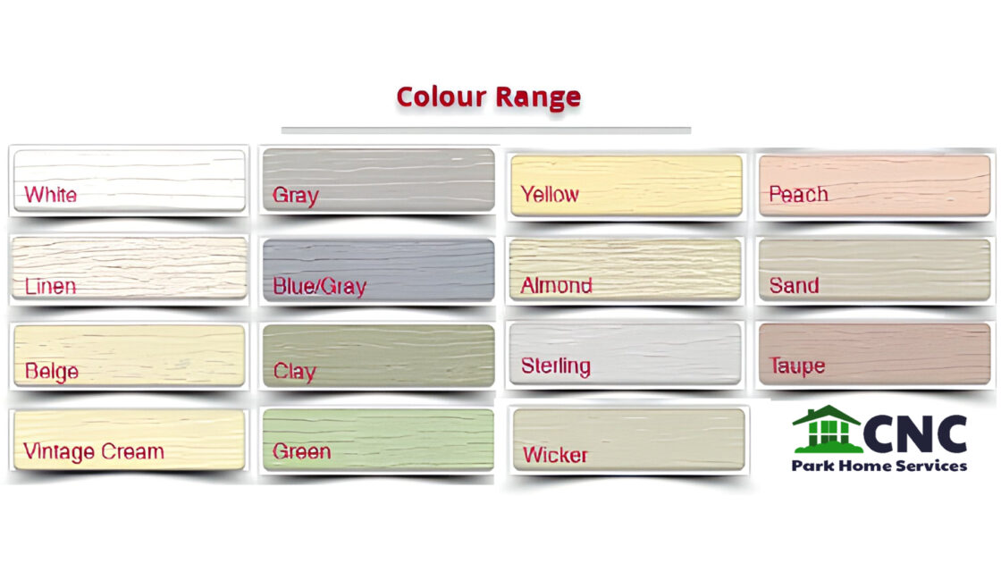 Park Home Cladding Colour Range in Basildon